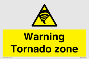 Warning Tornado zone